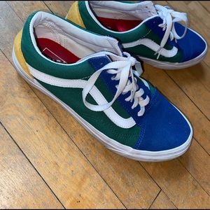 Primary Colored Vans size 8.5 women’s